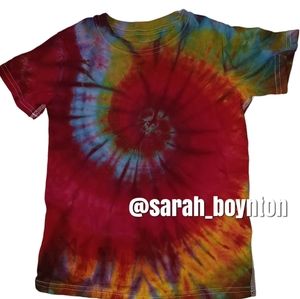 4T Spiral Tie Dye Primary Colors